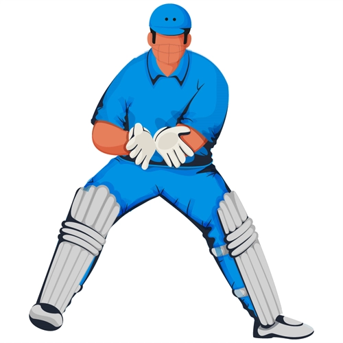 Cricket Wicketkeeper Transparent Sticker